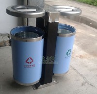 不銹鋼戶外分類垃圾桶
