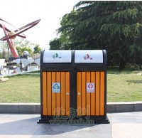 推蓋鋼木垃圾桶
