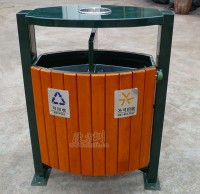 搖擺式鋼木垃圾桶