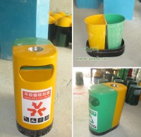 分類玻璃鋼垃圾桶，大受深圳沙井實驗學(xué)校用戶歡迎