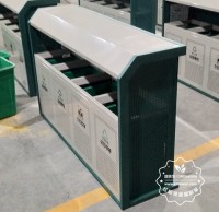 市政街道鏤空四分類鋼板垃圾箱