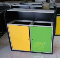 戶外鋼制廣場分類垃圾箱