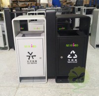 廣場(chǎng)鋼板烤漆分類(lèi)垃圾桶
