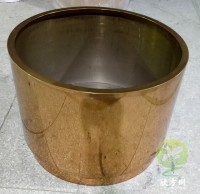 圓柱形電鍍土豪金鏡面不銹鋼花缽