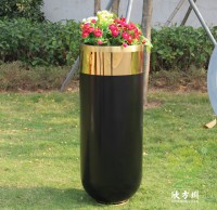 室內(nèi)鈦金噴塑不銹鋼圓柱形花盆