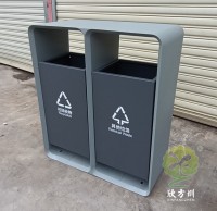 市政道路噴塑不銹鋼分類(lèi)垃圾箱