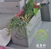 城市廣場長方形304不銹鋼花箱
