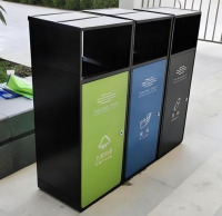 戶外噴粉三分類金屬垃圾桶環(huán)保升級(jí)的智慧選擇