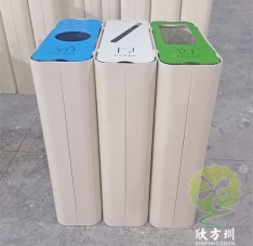 出口貿(mào)易室內(nèi)三分類不銹鋼垃圾桶