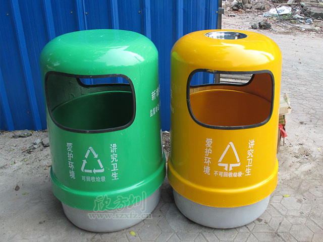 玻璃鋼雙桶垃圾桶 玻璃鋼雙桶垃圾桶