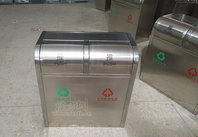 推蓋不銹鋼垃圾桶 推蓋不銹鋼垃圾桶